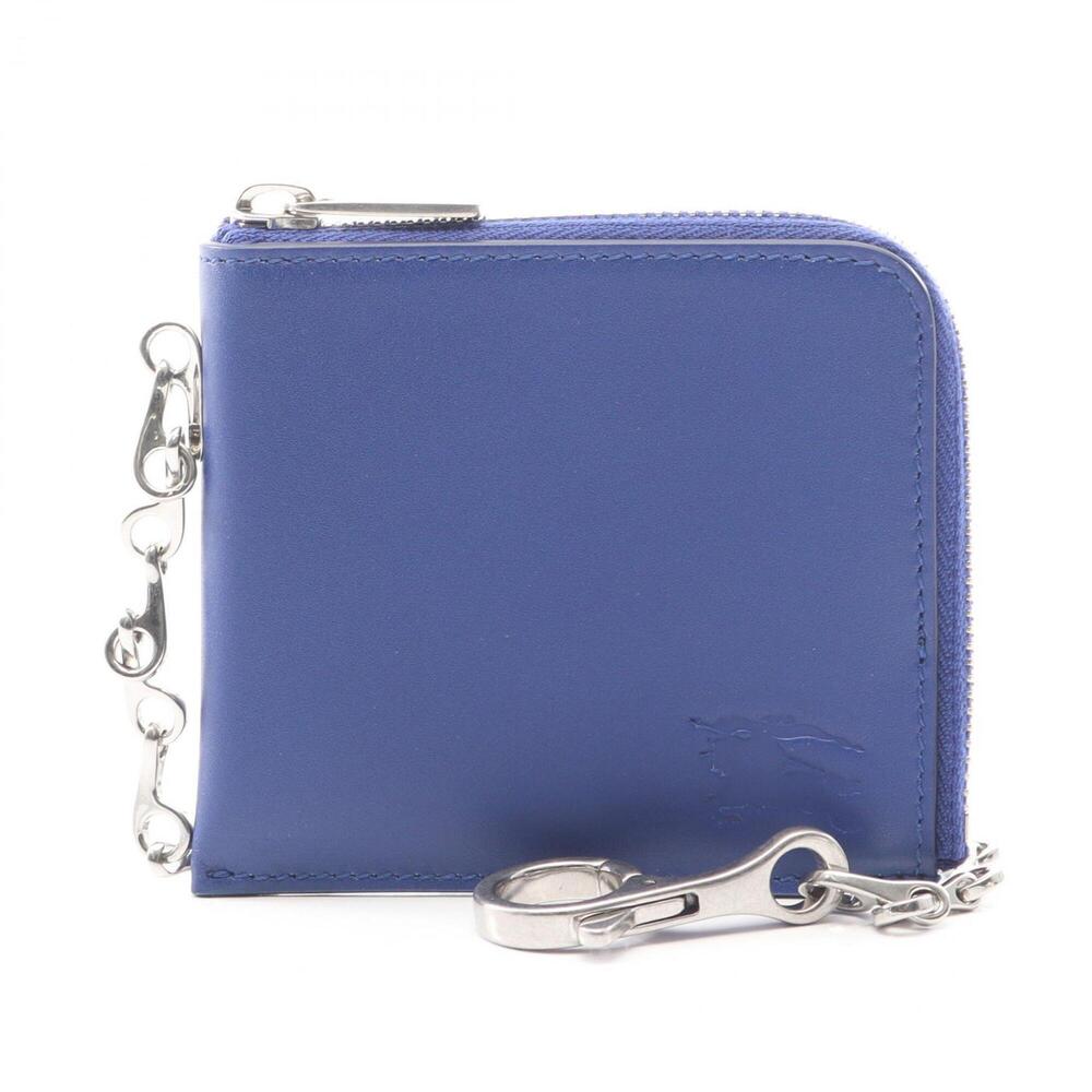 Burberry wallet, coin purse, leather, women's, blue, 8075591